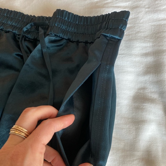 3.1 Phillip Lim Deep Teal Satin Trousers - Picture 8 of 8